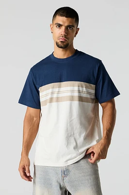 Striped Colourblock T-Shirt