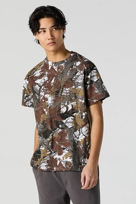 T-shirt avec motif camouflage