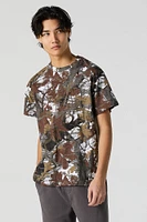 T-shirt avec motif camouflage