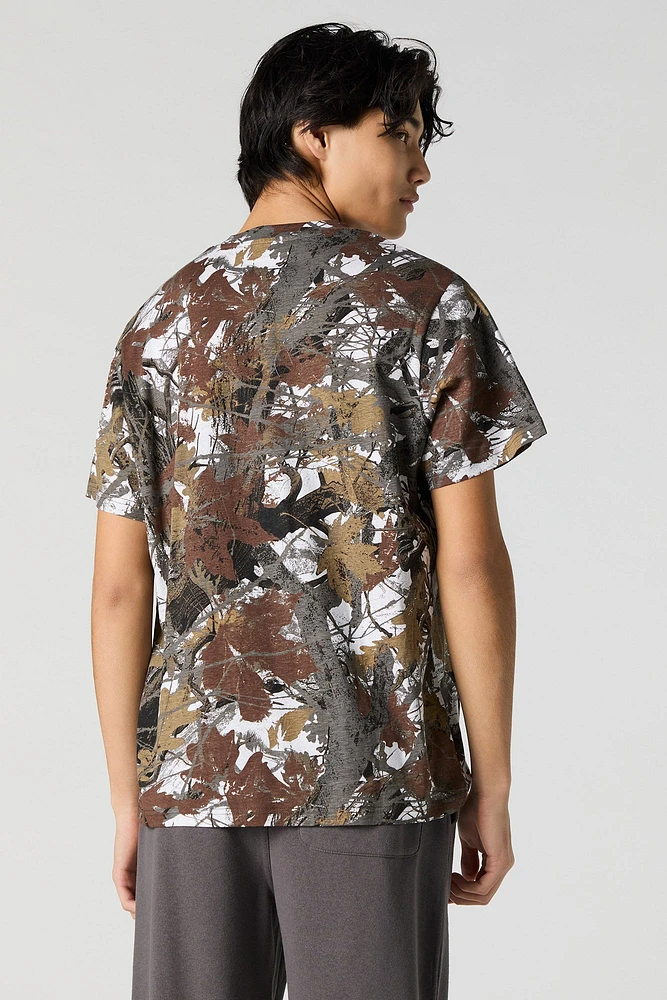 T-shirt avec motif camouflage