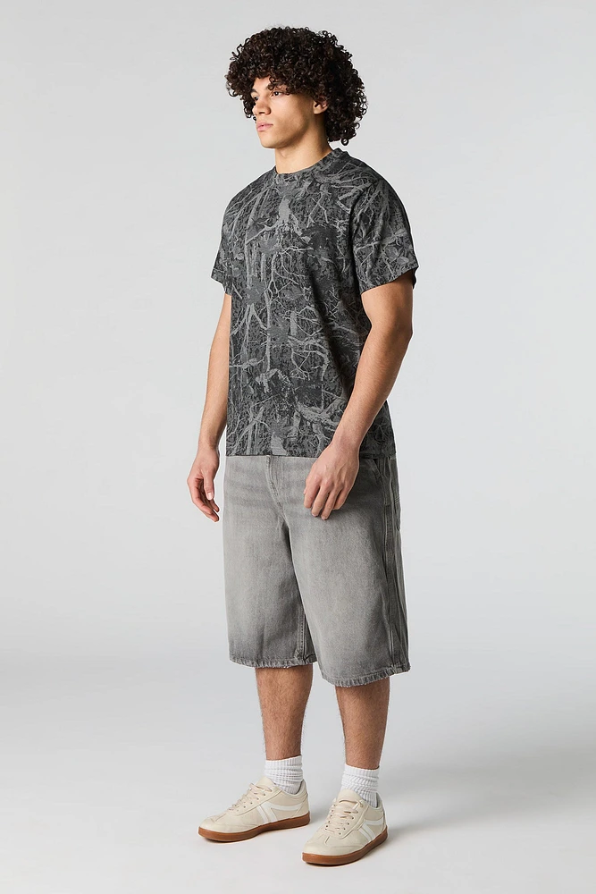 T-shirt avec motif camouflage