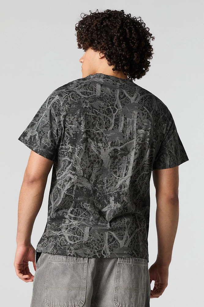 T-shirt avec motif camouflage