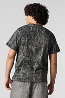T-shirt avec motif camouflage