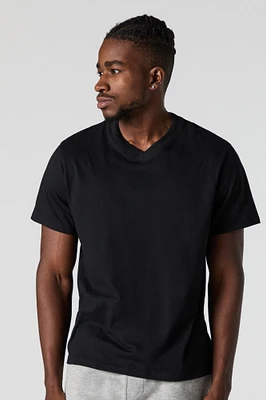 Solid V-Neck T-Shirt
