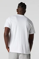 T-shirt uni à encolure en V