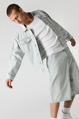 Blouson de style camionneur décontracté en denim
