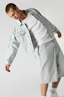 Blouson de style camionneur décontracté en denim