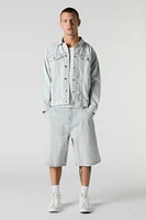 Blouson de style camionneur décontracté en denim