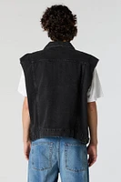 Frayed Denim Vest