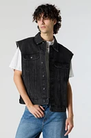 Frayed Denim Vest