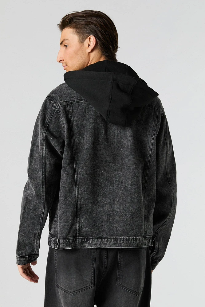 Blouson à capuchon en denim