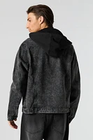 Blouson à capuchon en denim