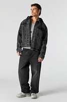 Blouson à capuchon en denim