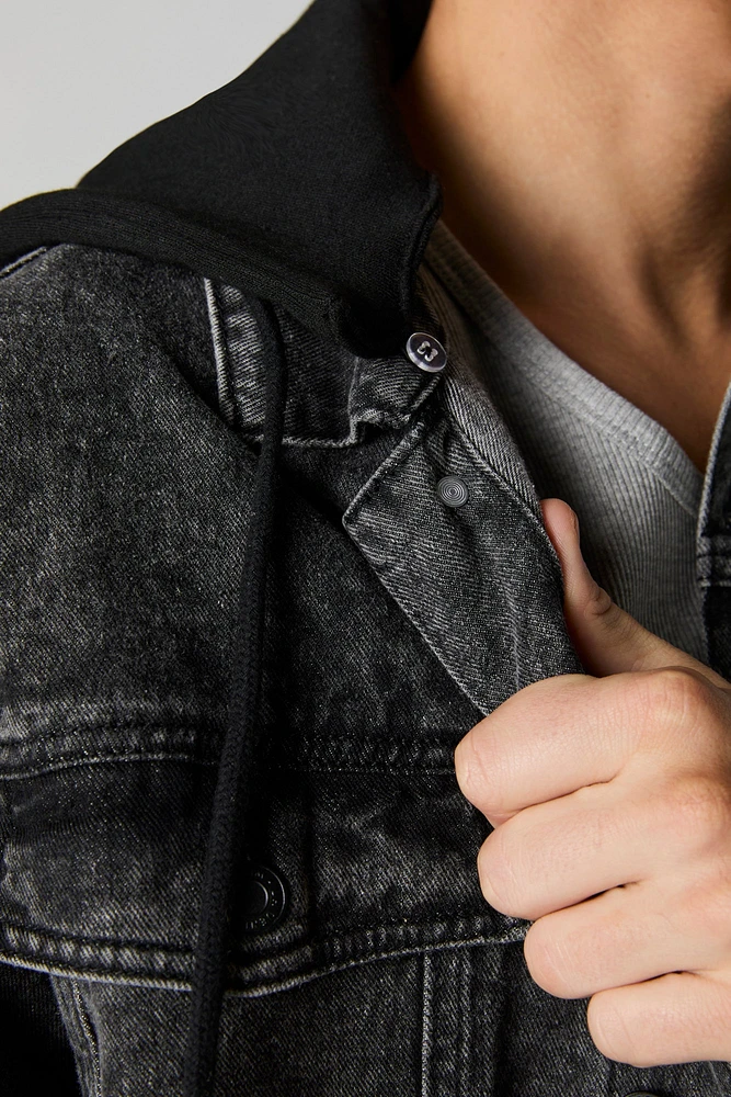 Blouson à capuchon en denim