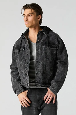 Blouson à capuchon en denim