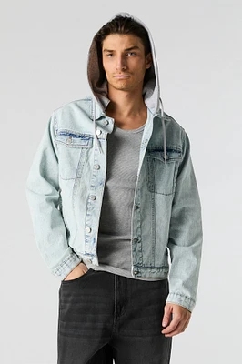 Blouson à capuchon en denim