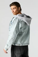 Blouson à capuchon en denim