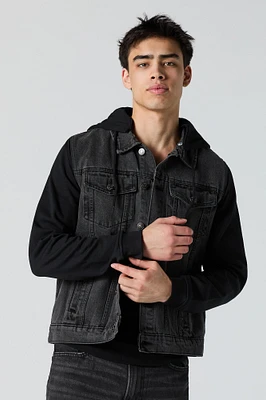 Hooded Denim Trucker Jacket