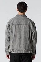 Grey Wash Relaxed Denim Jacket