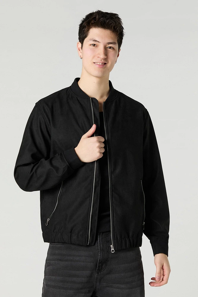 Blouson aviateur en similisuède