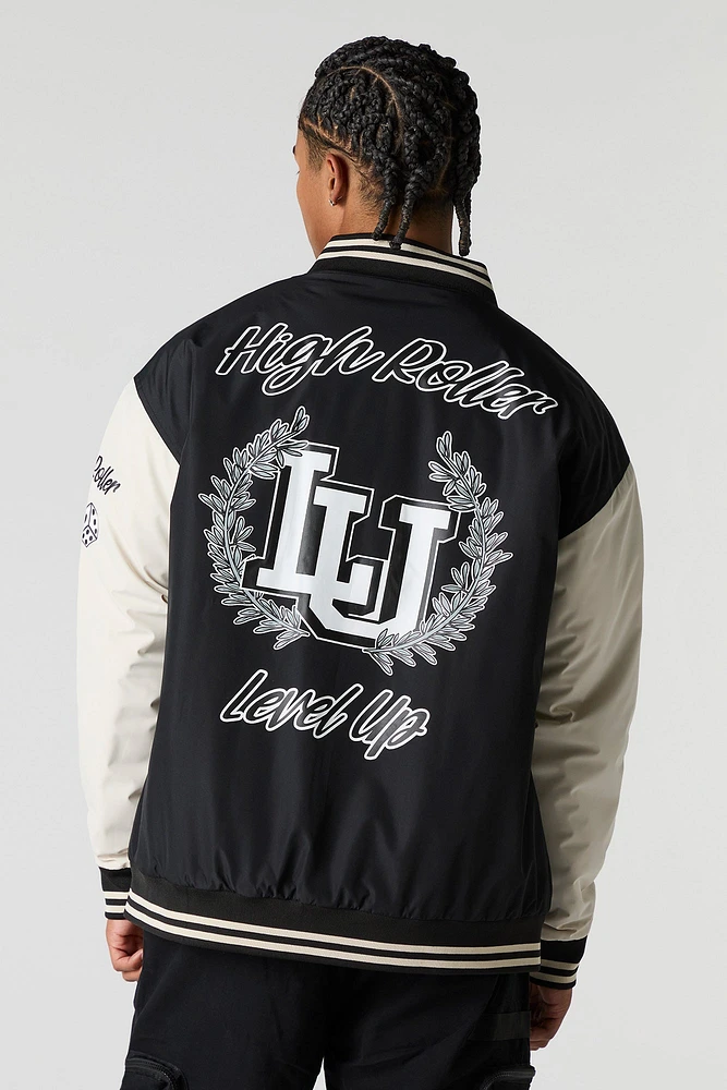 Blouson aviateur de style universitaire