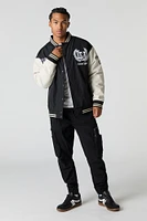 Blouson aviateur de style universitaire