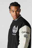 Blouson aviateur de style universitaire