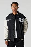 Blouson aviateur de style universitaire
