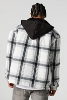 Plaid Hooded Shacket