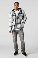 Plaid Hooded Shacket