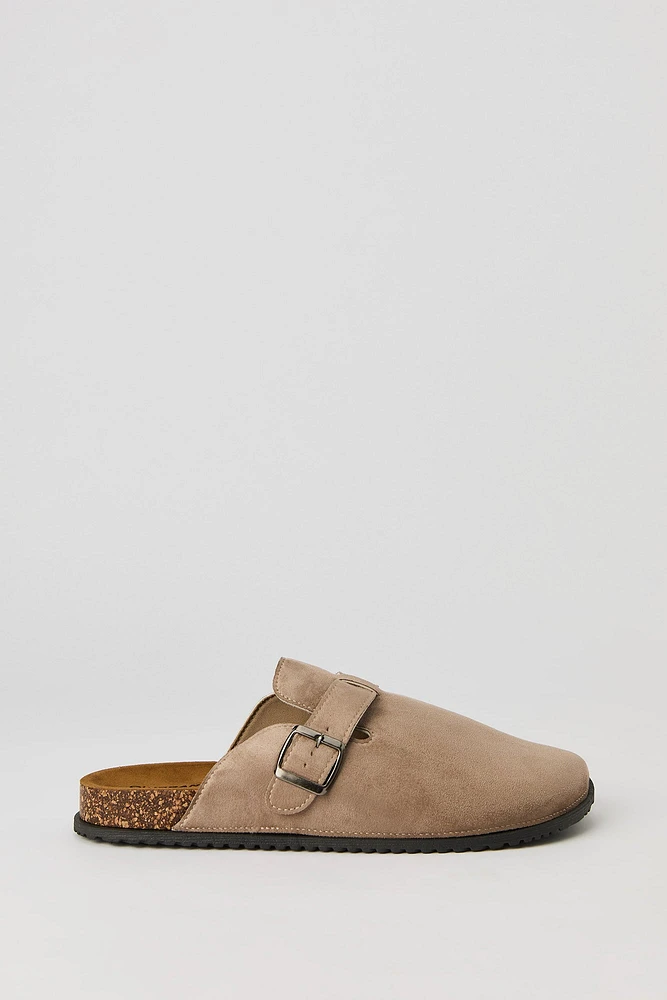 Faux Suede Clog Sandal