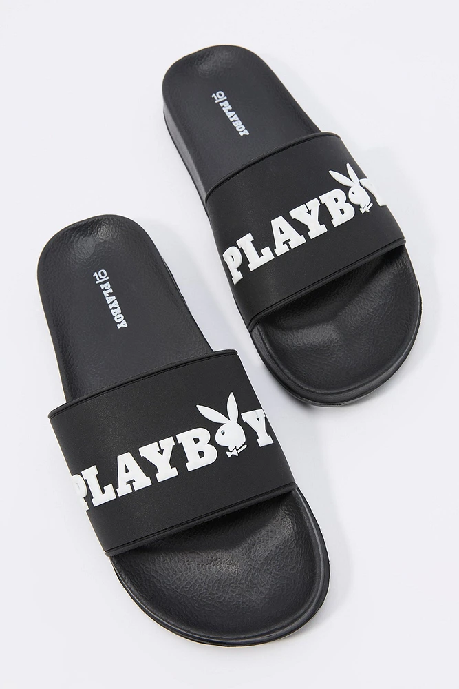 Mules avec motif Playboy embossé