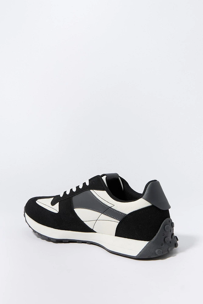 Faux Suede Colourblock Sneaker