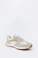 Faux Suede Colourblock Sneaker