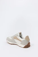 Faux Suede Colourblock Sneaker