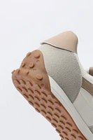 Faux Suede Colourblock Sneaker