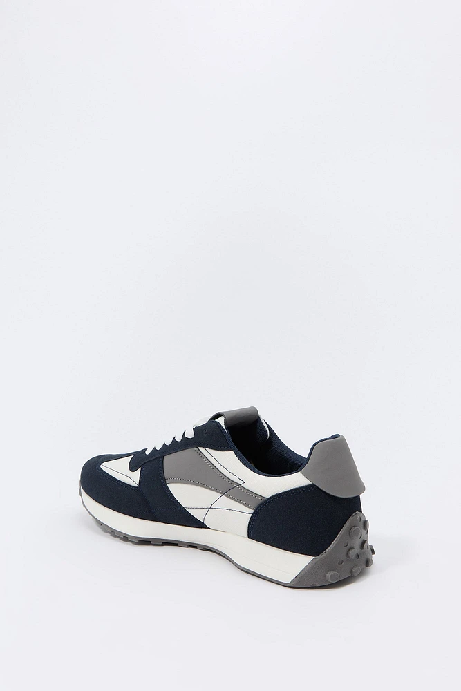 Faux Suede Colourblock Sneaker