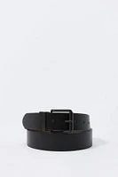 Faux Leather Reversible Belt