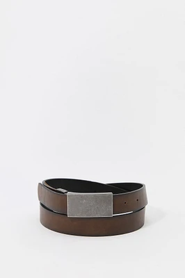 Brown Faux Leather Belt