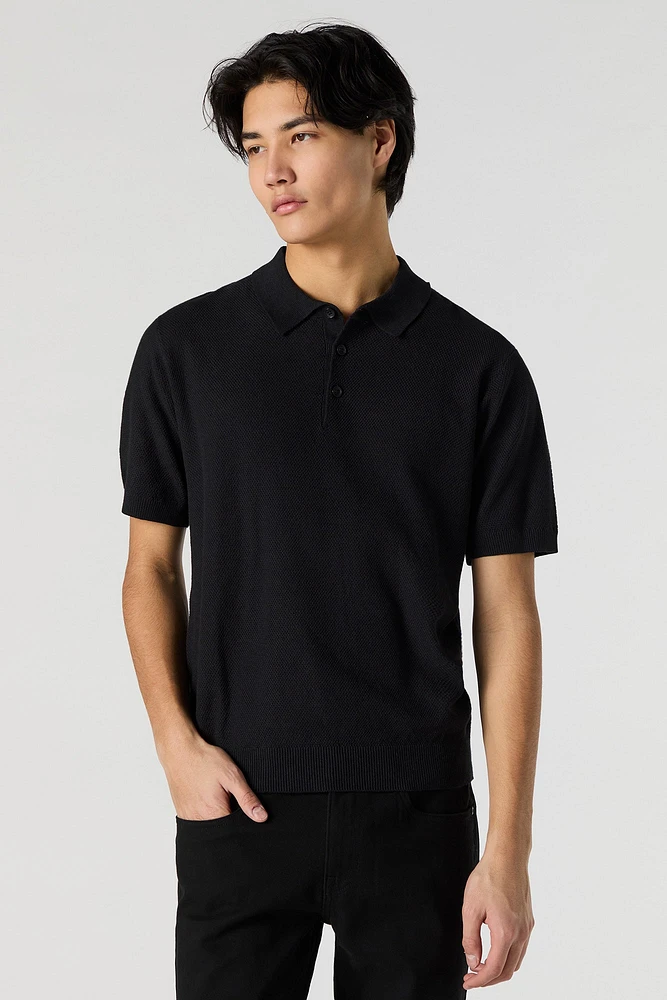 Knit Polo Top