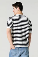 Striped Knit T-Shirt