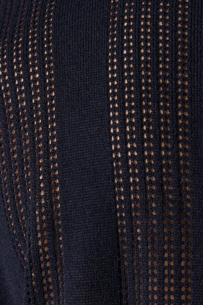 Polo en tricot ajouré