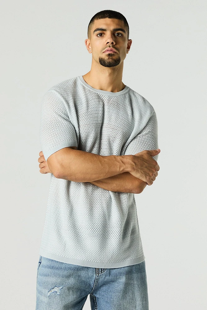 Open Knit T-Shirt