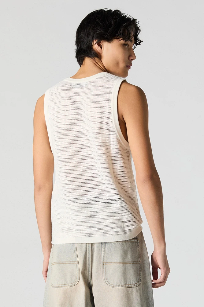 Débardeur en tricot ajouré
