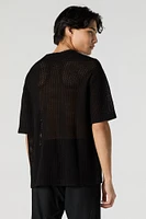 Open Knit Relaxed T-Shirt