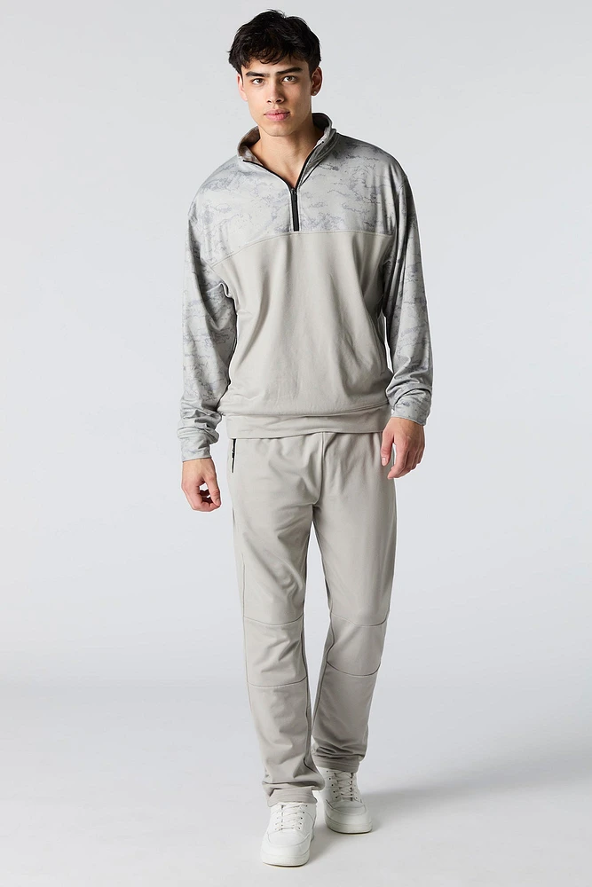 Active Acid Wash Quarter Zip Sweatshirt