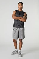 Short Active en filet à taille coulissante