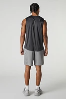 Short Active en filet à taille coulissante