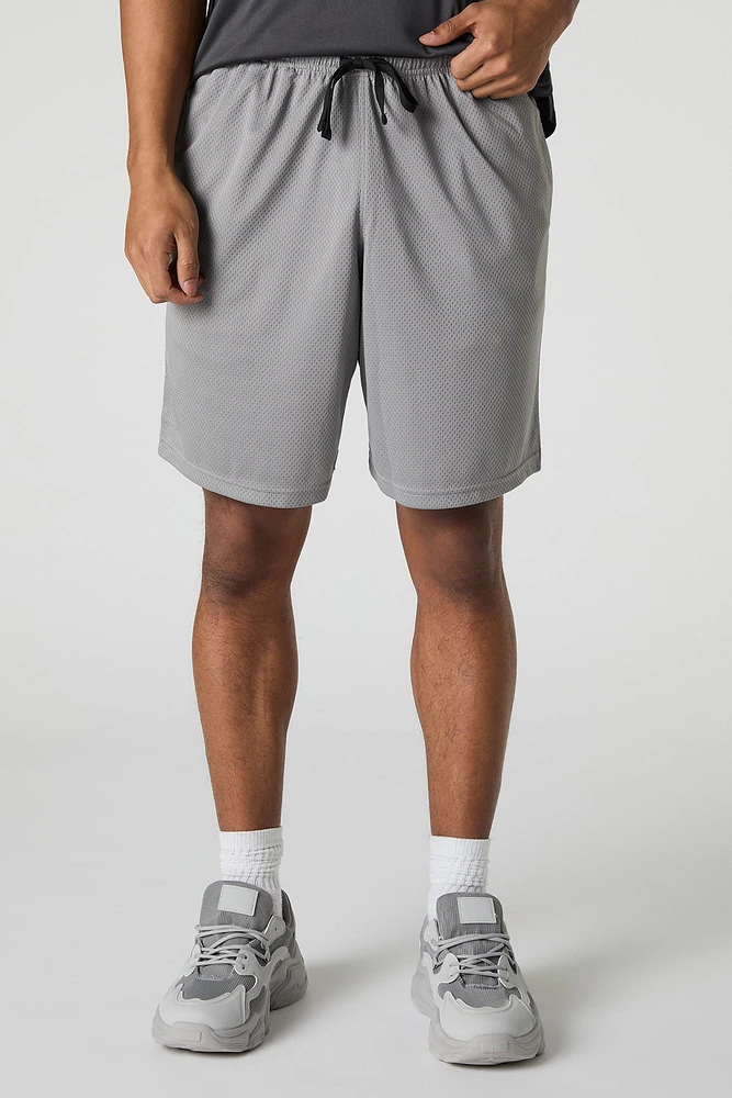 Short Active en filet à taille coulissante