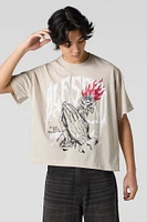 T-shirt carré à imprimé Blessed